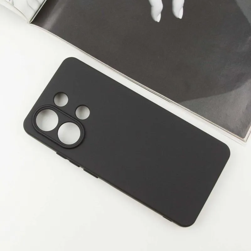 Чохол TPU GETMAN Liquid Silk Full Camera для Xiaomi Redmi Note 13 4G Чорний / Black — фото 2