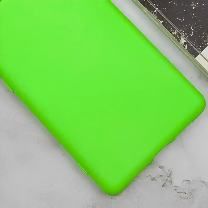 Чохол TPU GETMAN Liquid Silk Full Camera для Xiaomi Redmi Note 13 4G Салатовий / Neon Green — фото 3