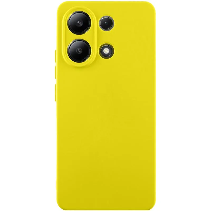 Чохол TPU GETMAN Liquid Silk Full Camera для Xiaomi Redmi Note 13 4G Жовтий / Flash