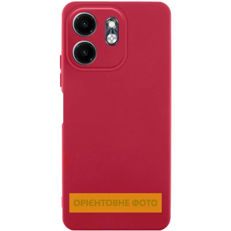 Чохол TPU GETMAN Liquid Silk Full Camera для Xiaomi Redmi Note 14 4G Червоний / Dark Red