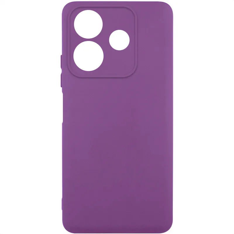 Чохол TPU GETMAN Liquid Silk Full Camera для Xiaomi Redmi Note 14 5G Фіолетовий / Grape