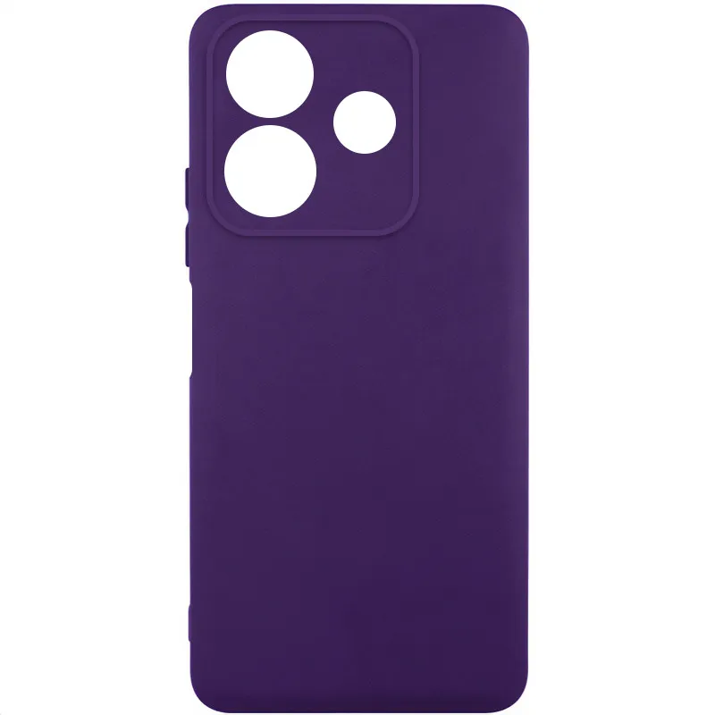 Чохол TPU GETMAN Liquid Silk Full Camera для Xiaomi Redmi Note 14 5G Темно фіолетовий / Dark Purple