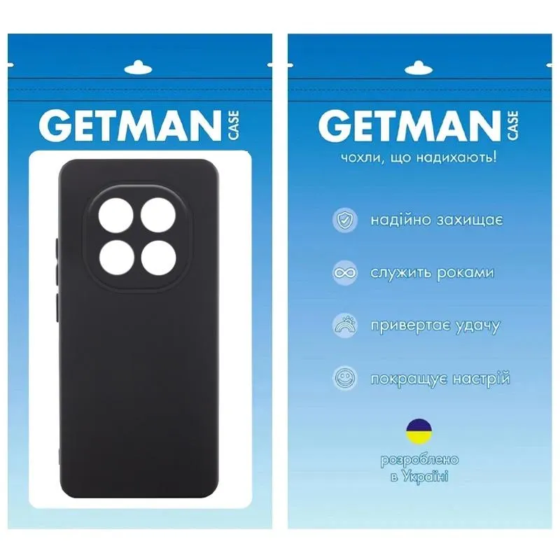 Чохол TPU GETMAN Liquid Silk Full Camera для Xiaomi Redmi Note 14 Pro+ 5G Чорний / Black — фото 3