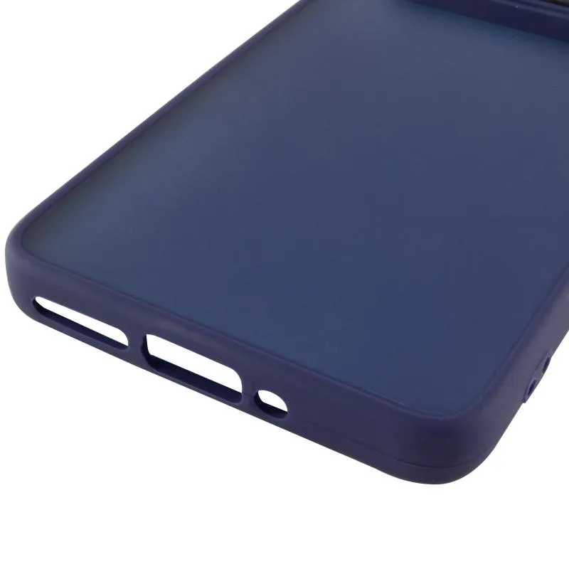 Чохол TPU+PC Lyon Frosted для Xiaomi Redmi Note 14 Pro 4G Navy Blue — фото 5