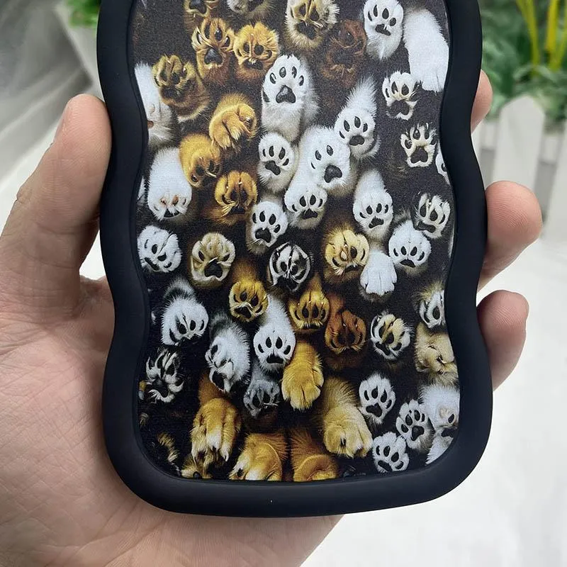 Чохол TPU Cloudy Pictures для Xiaomi Redmi 12C / Poco C55 Paws — фото 3