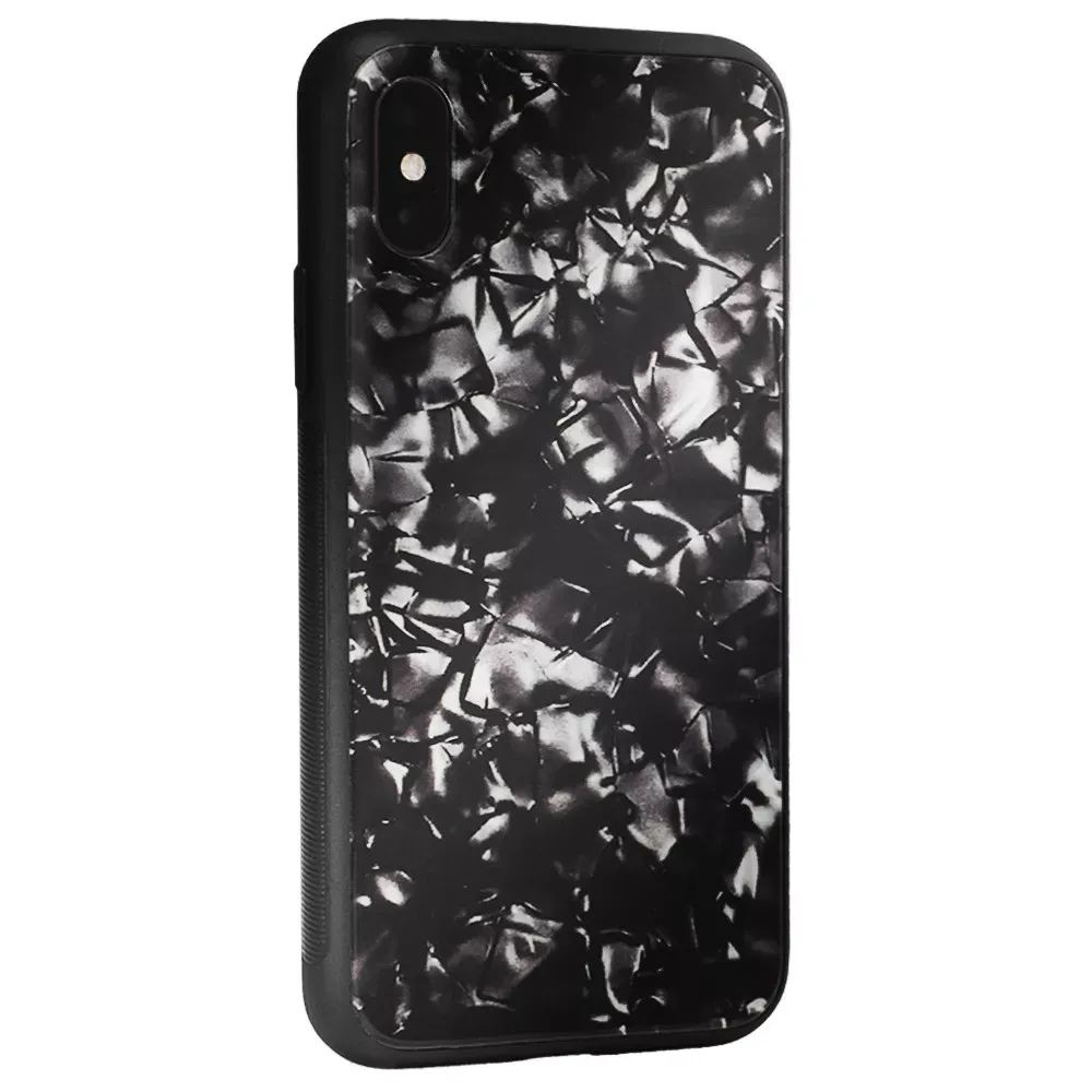 Glass with print TPU Case iPhone 7 — Black Mramor