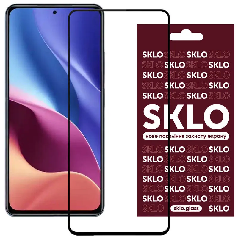 Захисне скло SKLO 3D для Xiaomi Redmi Note 14 5G / Poco M7 Pro 5G Чорний
