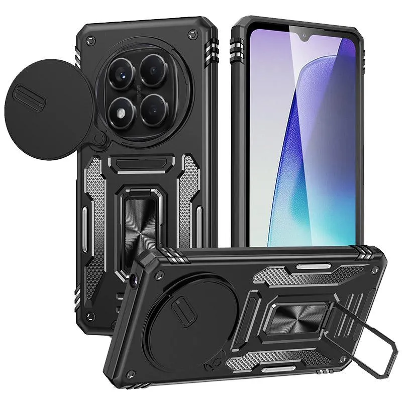 Ударостійкий чохол Camshield Army Ring для Xiaomi Redmi Note 14 Pro 4G/5G / 14 Pro+ / Poco X7 Чорний / Black
