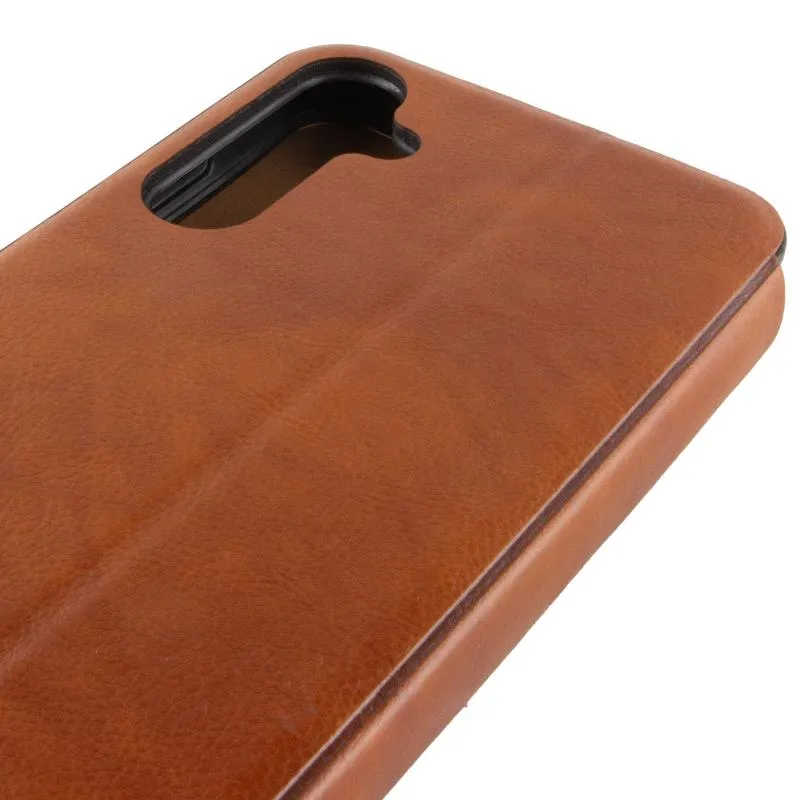 Шкіряний чохол-книжка Belora для Samsung Galaxy A35 Brown — фото 6