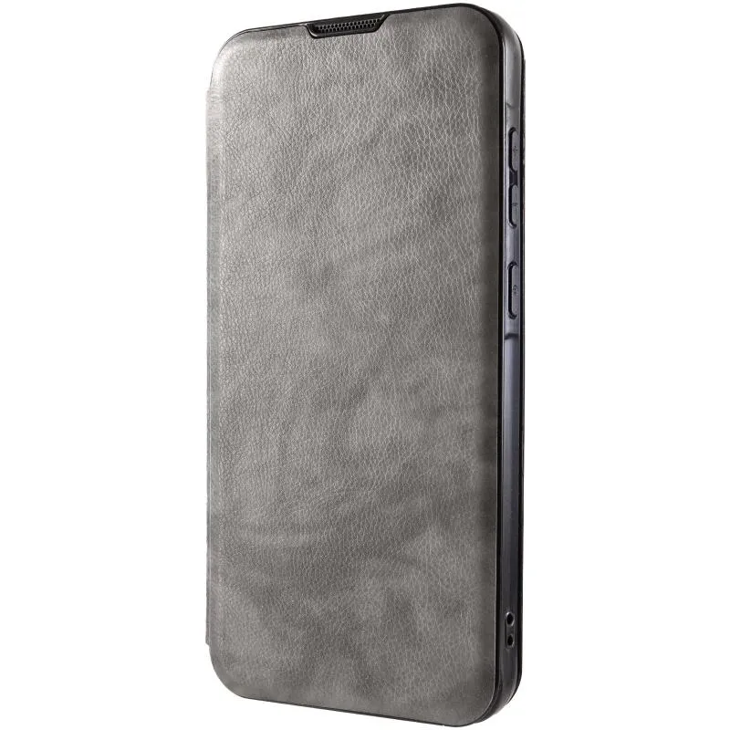 Шкіряний чохол-книжка Belora для Xiaomi Redmi Note 14 4G Gray