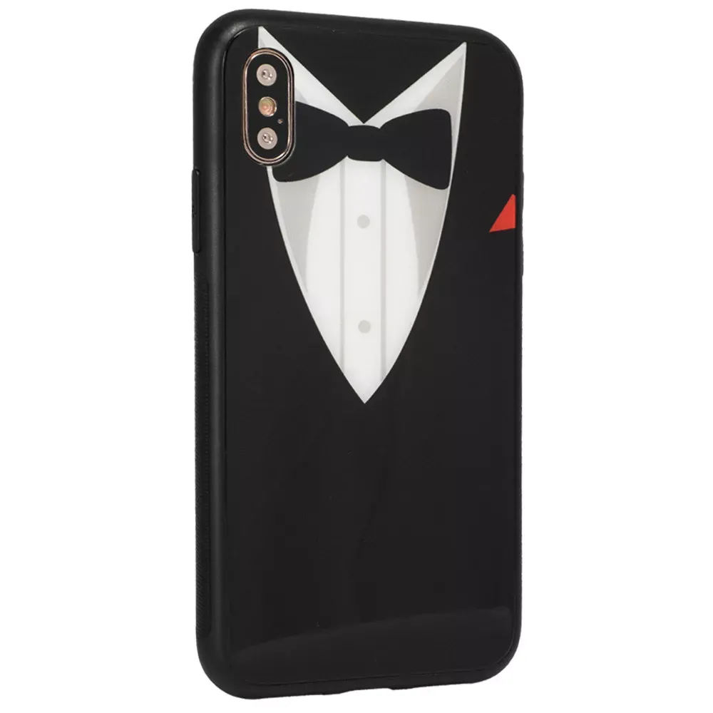 Glass with print TPU Case iPhone Xs MAX — Costume