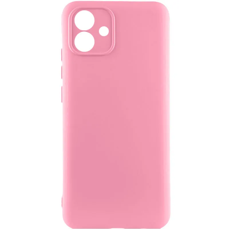 Чохол TPU GETMAN Liquid Silk Full Camera для Samsung Galaxy A08 / A07 4G Рожевий / Pink
