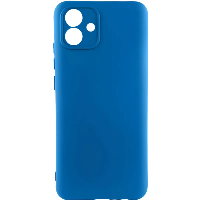 Чохол TPU GETMAN Liquid Silk Full Camera для Samsung Galaxy A08 / A07 4G Синій / Royal blue