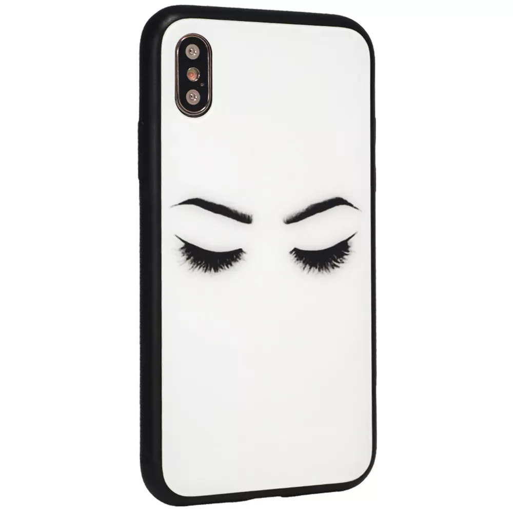 Glass with print TPU Case iPhone Xs MAX — Eyes