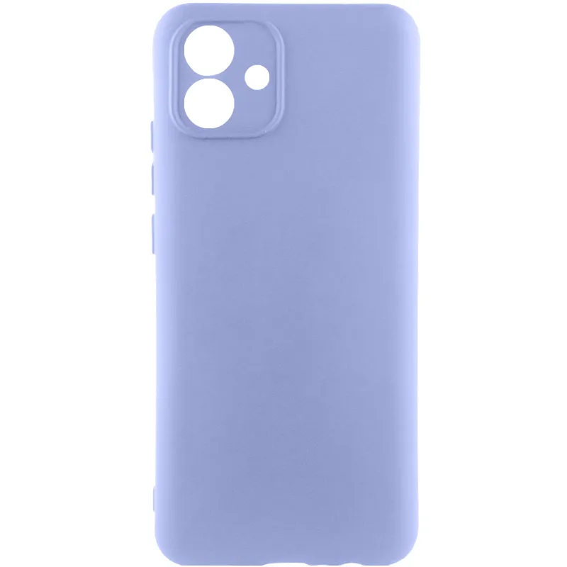 Чохол TPU GETMAN Liquid Silk Full Camera для Samsung Galaxy A08 / A07 4G Бузковий / Light purple