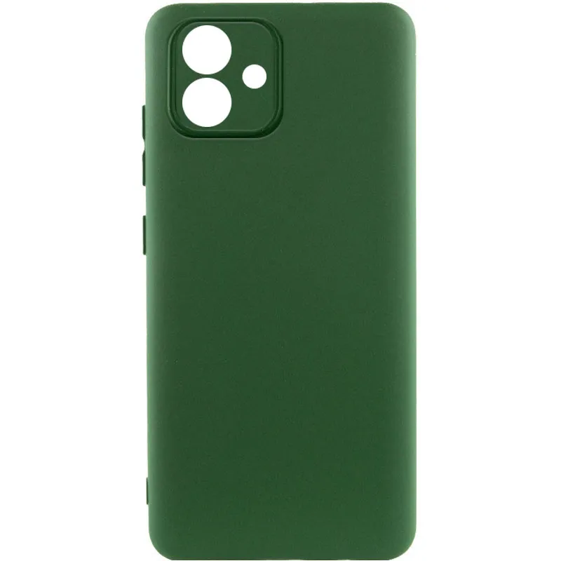 Чохол TPU GETMAN Liquid Silk Full Camera для Samsung Galaxy A08 / A07 4G Зелений / Dark green