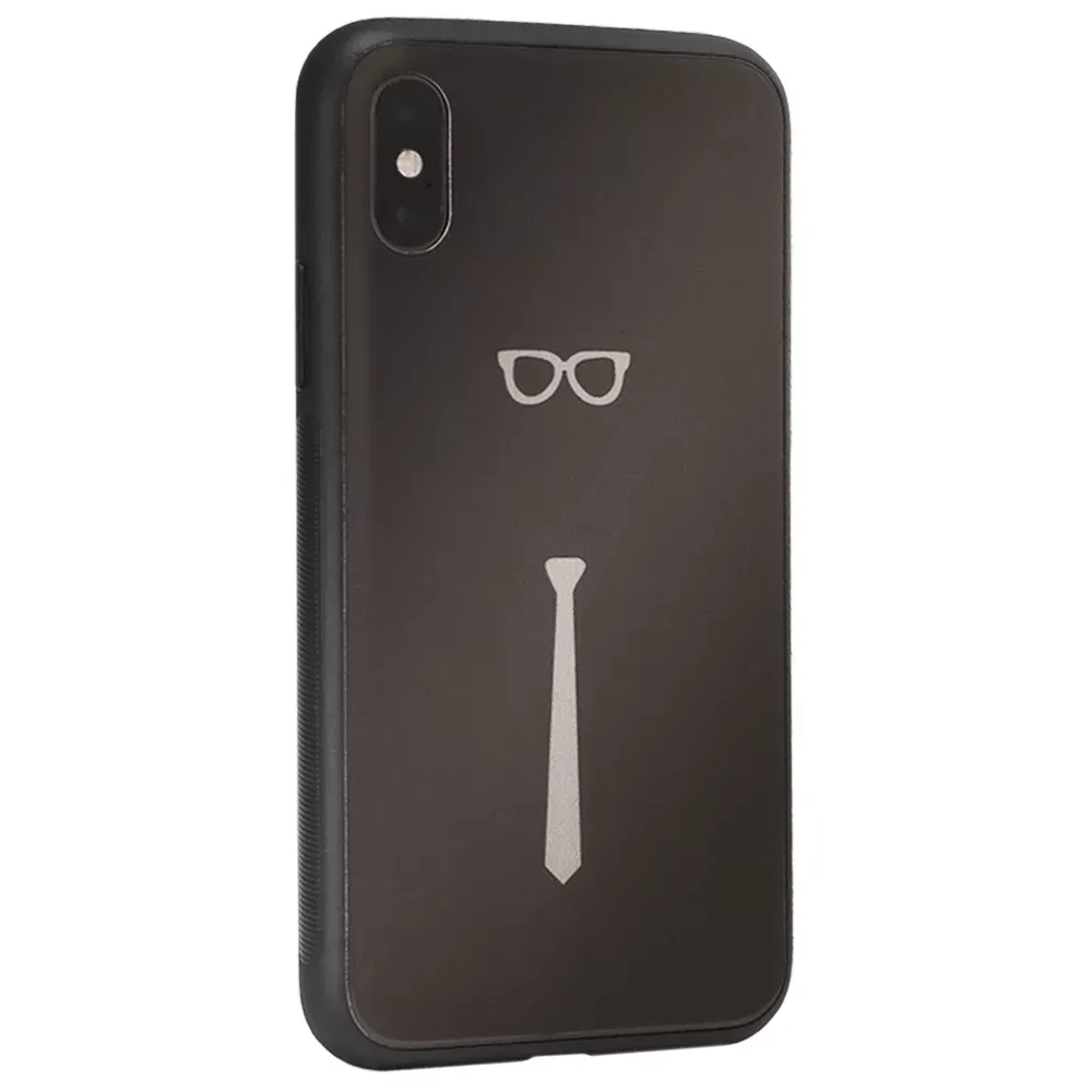 Glass with print TPU Case iPhone Xs MAX — Glass & Tie