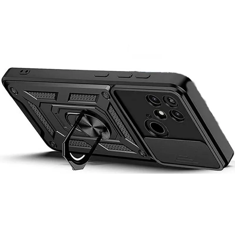 Чохол Ummi Camshield Serge Ring для Xiaomi Redmi 10C Чорний / Black — фото 3