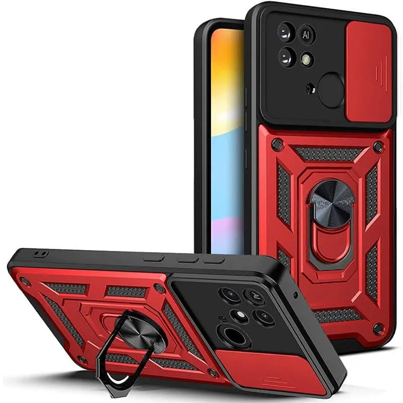 Чохол Ummi Camshield Serge Ring для Xiaomi Redmi 10C Червоний / Red
