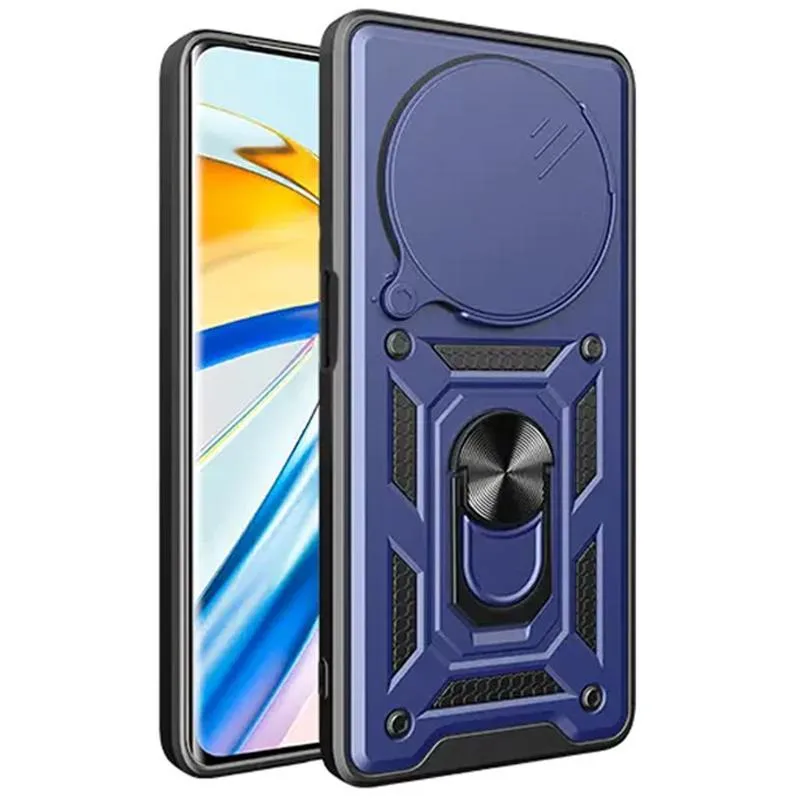 Чохол Ummi Camshield Serge Ring для Xiaomi Redmi 14C / 17C / A4 / Poco C75 / M7 5G Синій / Navy — фото 2