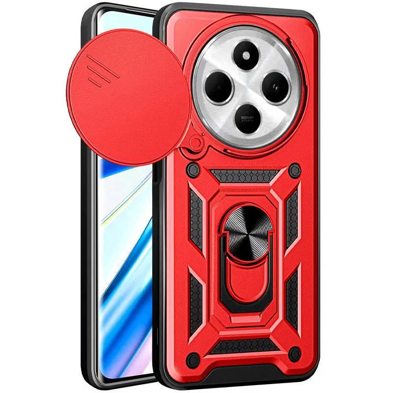 Чохол Ummi Camshield Serge Ring для Xiaomi Redmi 14C / 17C / A4 / Poco C75 / M7 5G Червоний / Red