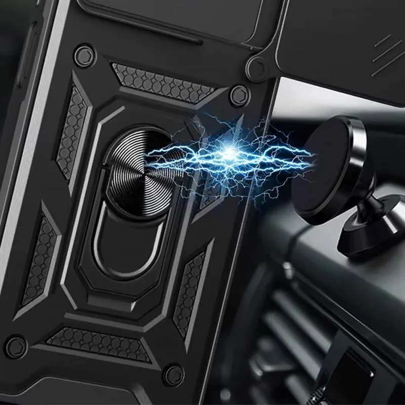 Чохол Ummi Camshield Serge Ring для Xiaomi Poco M5 Чорний / Black — фото 2