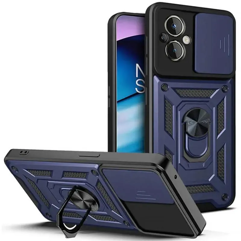 Чохол Ummi Camshield Serge Ring для Xiaomi Poco M5 Синій / Navy