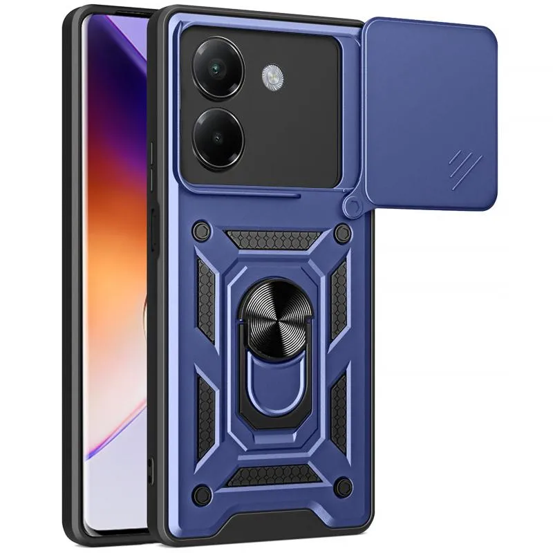Чохол Ummi Camshield Serge Ring для Xiaomi Poco M7 Pro 5G Синій / Navy