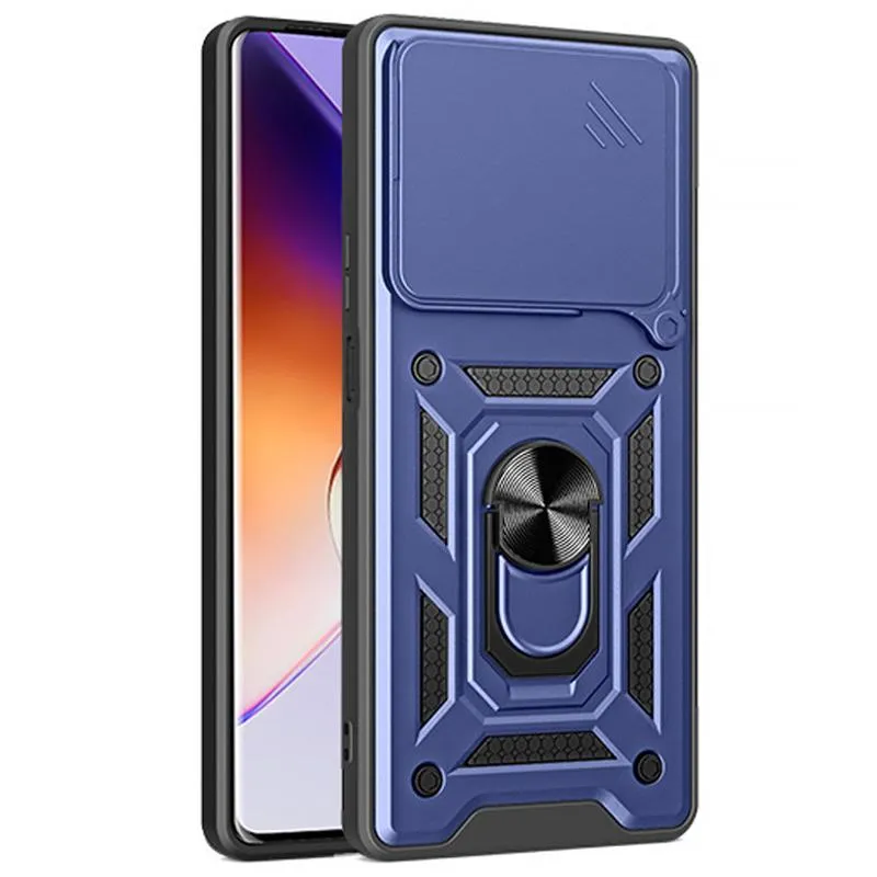 Чохол Ummi Camshield Serge Ring для Xiaomi Poco M7 Pro 5G Синій / Navy — фото 3