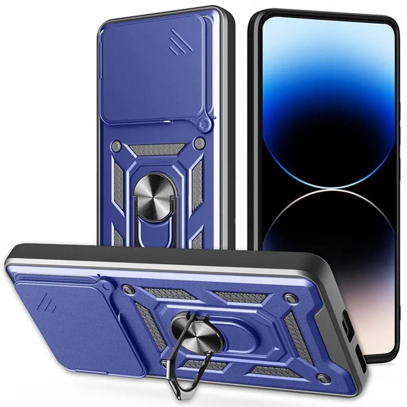 Чохол Ummi Camshield Serge Ring для Xiaomi Poco M7 Pro 5G Синій / Navy — фото 4