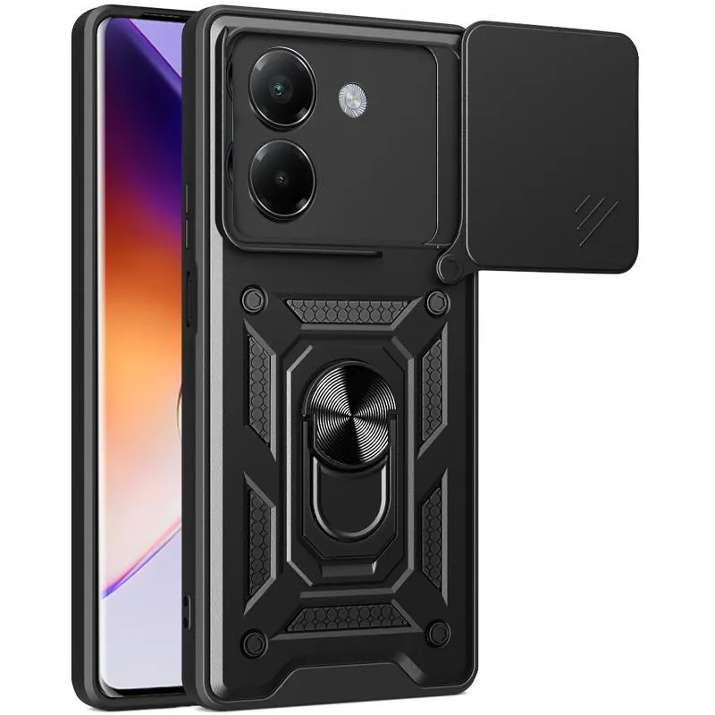 Чохол Ummi Camshield Serge Ring для Xiaomi Poco M7 Pro 5G Чорний / Black