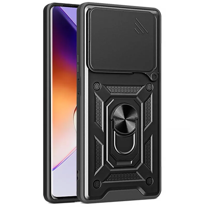 Чохол Ummi Camshield Serge Ring для Xiaomi Poco M7 Pro 5G Чорний / Black — фото 2