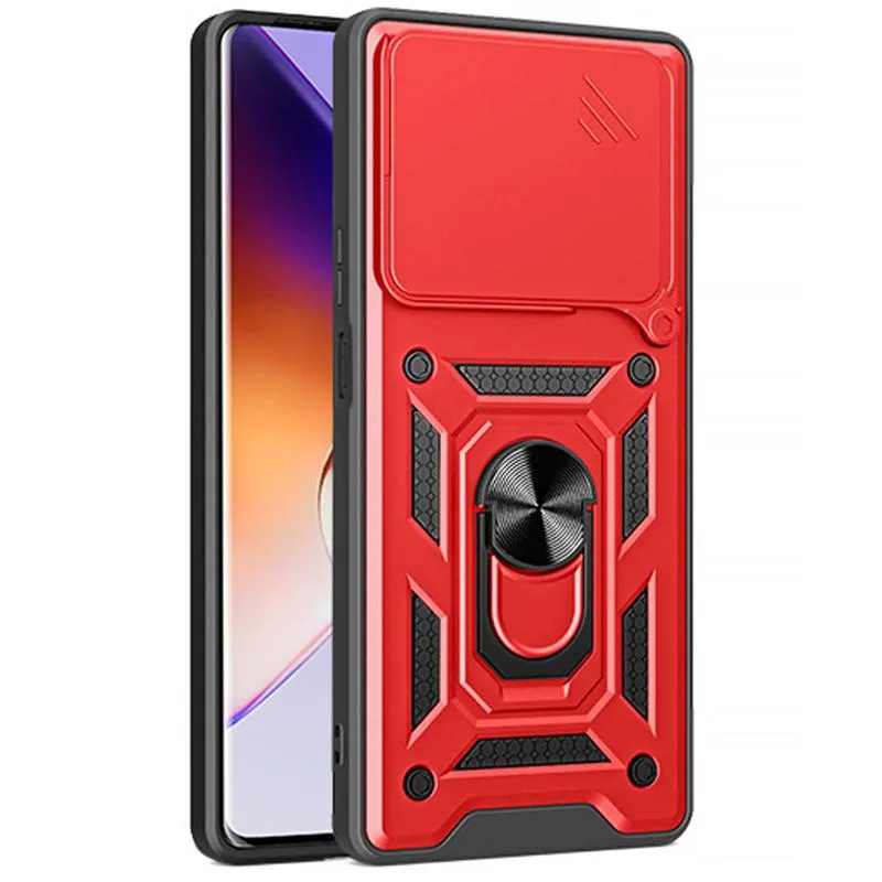 Чохол Ummi Camshield Serge Ring для Xiaomi Poco M7 Pro 5G Червоний / Red — фото 4