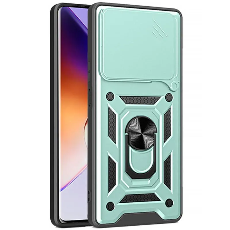 Чохол Ummi Camshield Serge Ring для Xiaomi Poco M7 Pro 5G Зелений / Green — фото 2