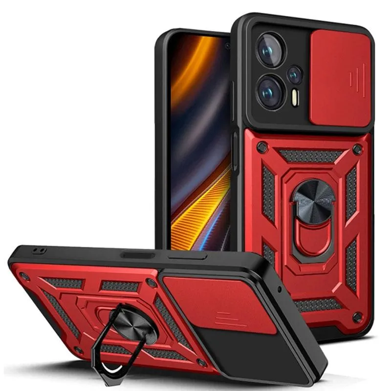 Чохол Ummi Camshield Serge Ring для Xiaomi Poco X4 GT Червоний / Red