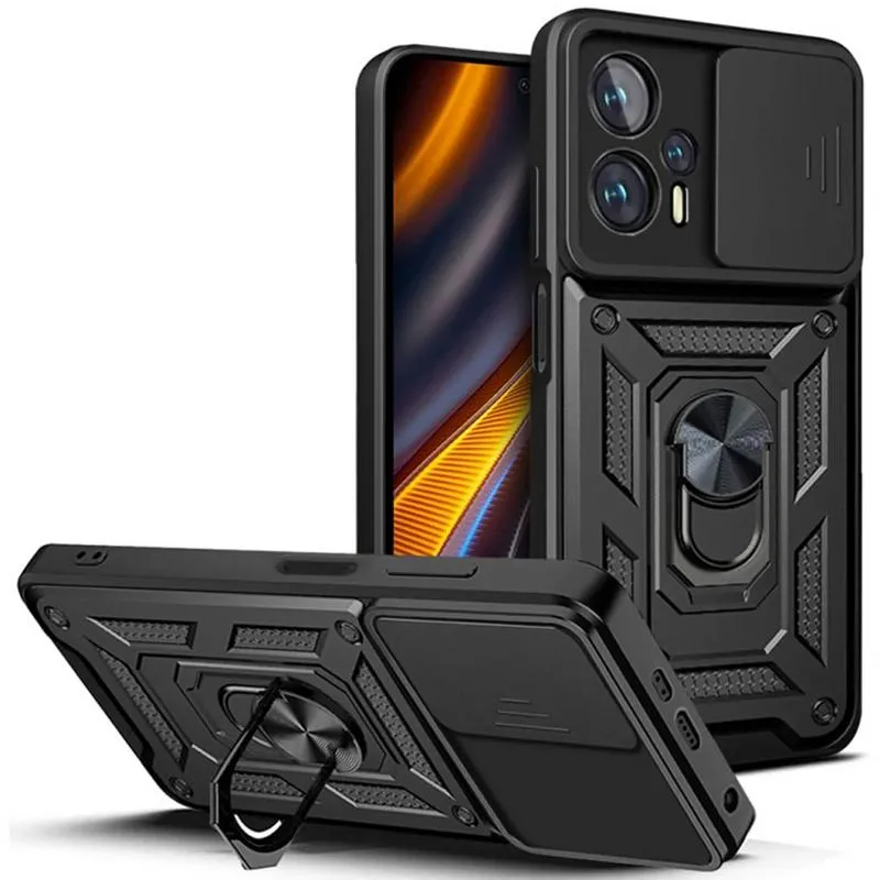 Чохол Ummi Camshield Serge Ring для Xiaomi Poco X4 GT Чорний / Black