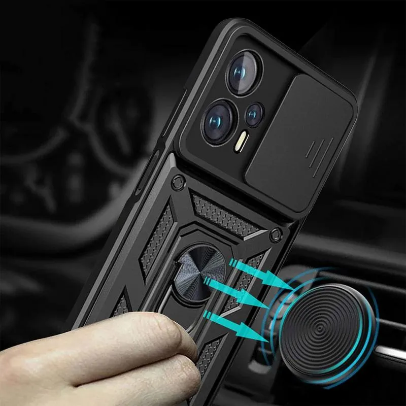 Чохол Ummi Camshield Serge Ring для Xiaomi Poco X4 GT Чорний / Black — фото 2