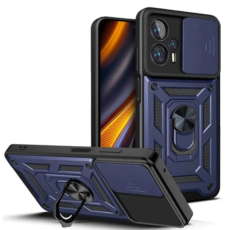 Чохол Ummi Camshield Serge Ring для Xiaomi Poco X4 GT Синій / Navy