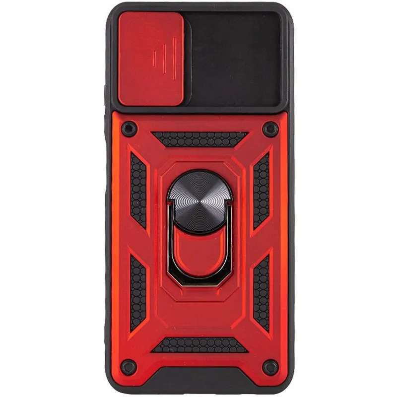 Чохол Ummi Camshield Serge Ring для Xiaomi Redmi Note 10 / Note 10s / Poco M5s Червоний / Red — фото 3