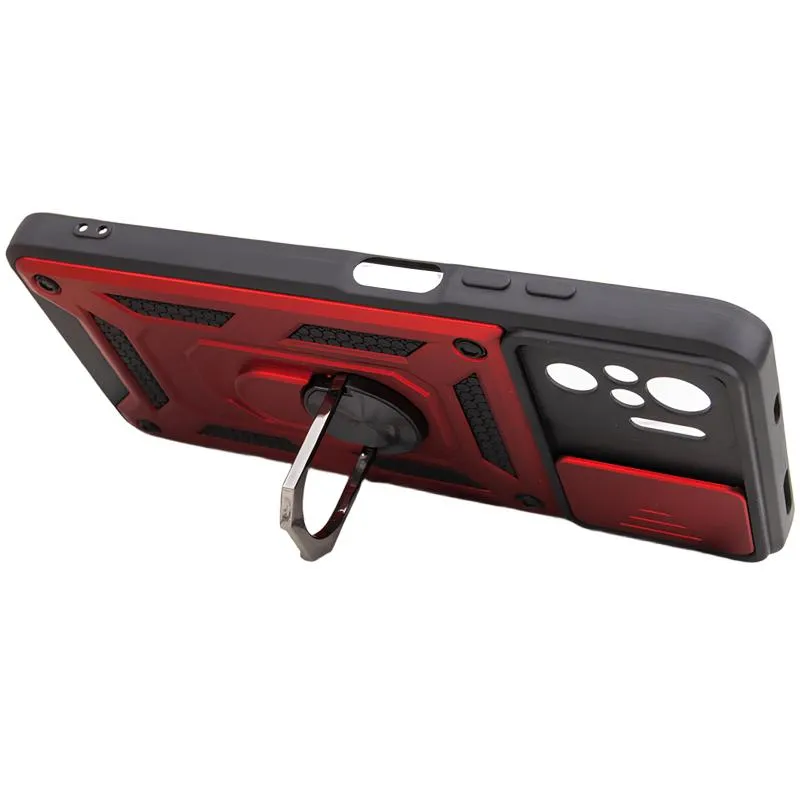 Чохол Ummi Camshield Serge Ring для Xiaomi Redmi Note 10 / Note 10s / Poco M5s Червоний / Red — фото 4