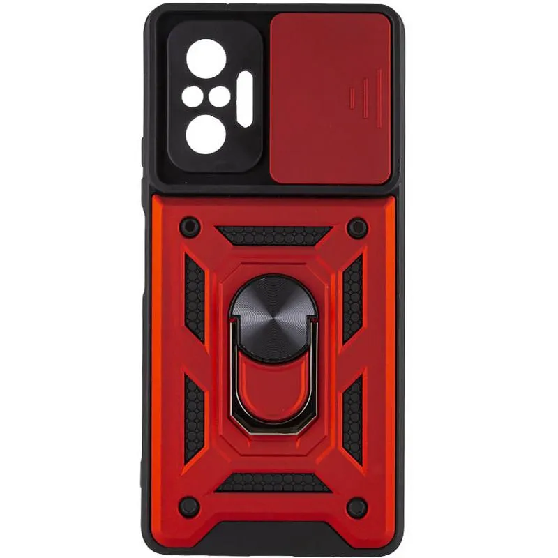 Чохол Ummi Camshield Serge Ring для Xiaomi Redmi Note 10 Pro / 10 Pro Max Червоний / Red