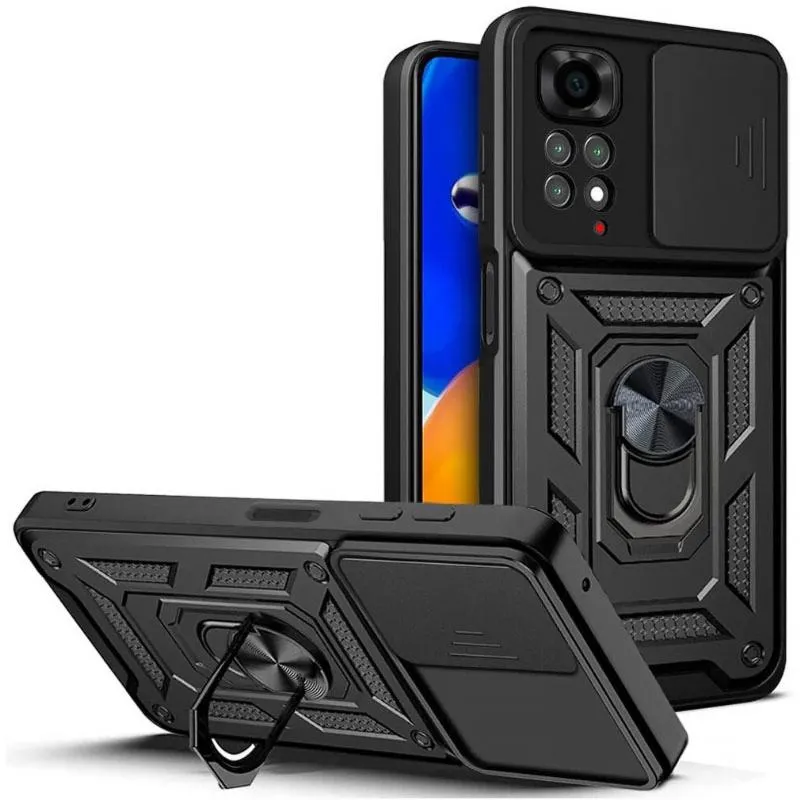 Чохол Ummi Camshield Serge Ring для Xiaomi Redmi Note 11 / Note 11S Чорний / Black