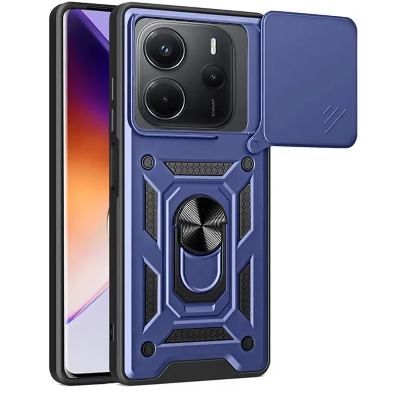 Чохол Ummi Camshield Serge Ring для Xiaomi Redmi Note 14 4G Синій / Navy