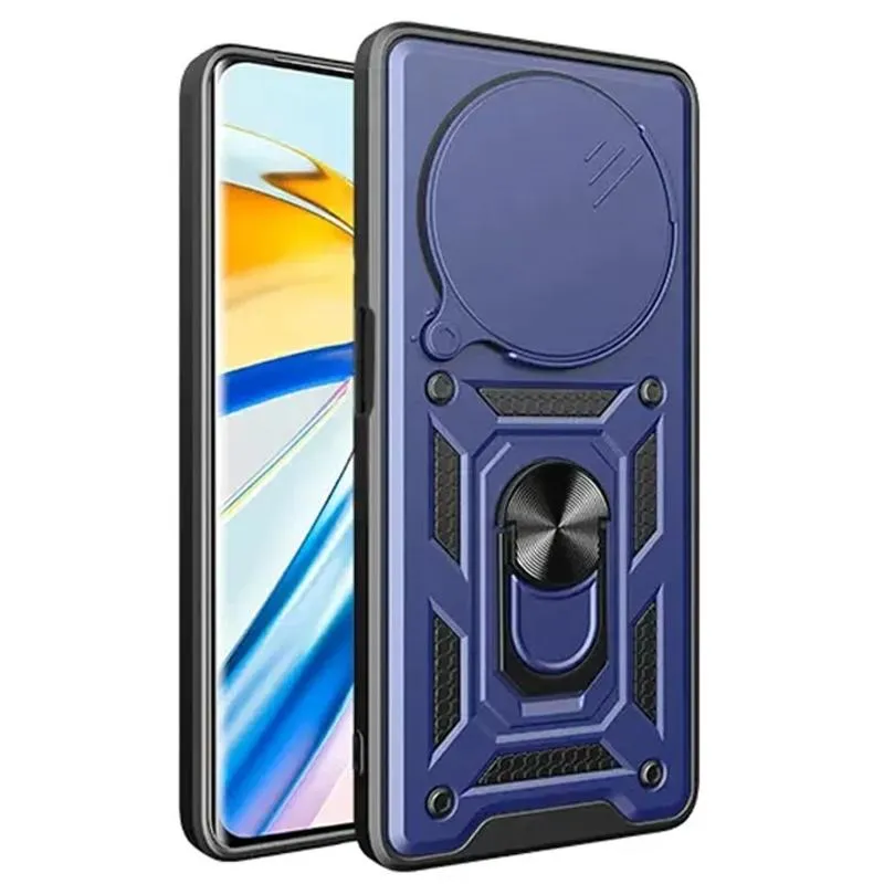Чохол Ummi Camshield Serge Ring для Xiaomi Redmi Note 14 Pro 4G Синій / Navy — фото 3