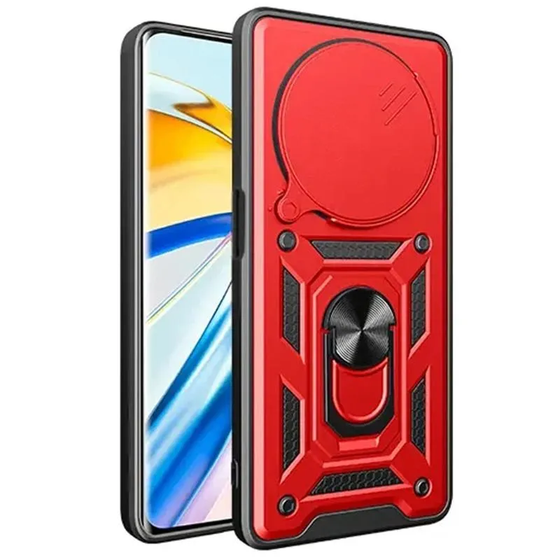 Чохол Ummi Camshield Serge Ring для Xiaomi Redmi Note 14 Pro 4G Червоний / Red — фото 3