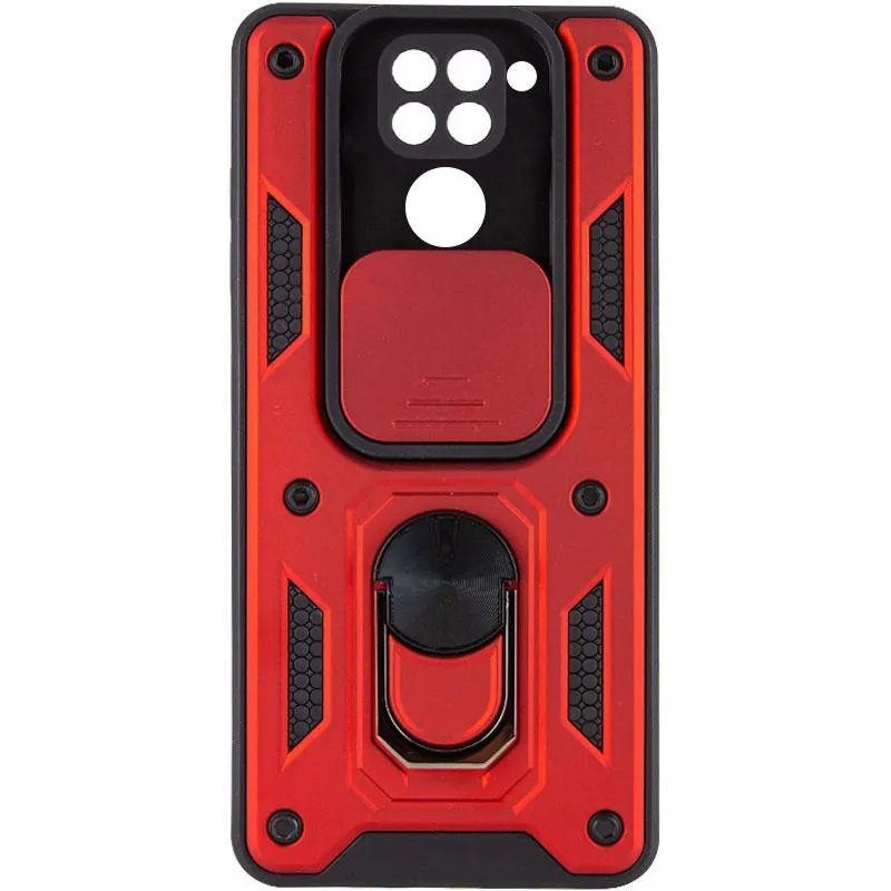 Чохол Ummi Camshield Serge Ring для Xiaomi Redmi Note 9 / Redmi 10X Червоний / Red
