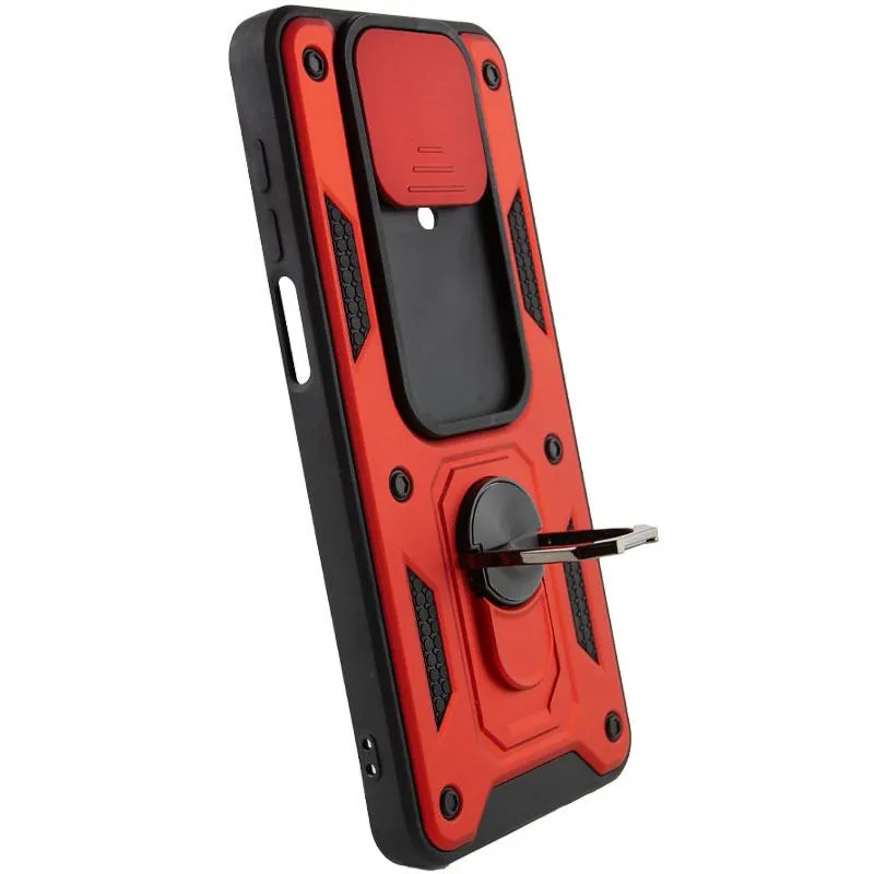 Чохол Ummi Camshield Serge Ring для Xiaomi Redmi Note 9s / Note 9 Pro / 9 Pro Max Червоний / Red — фото 4