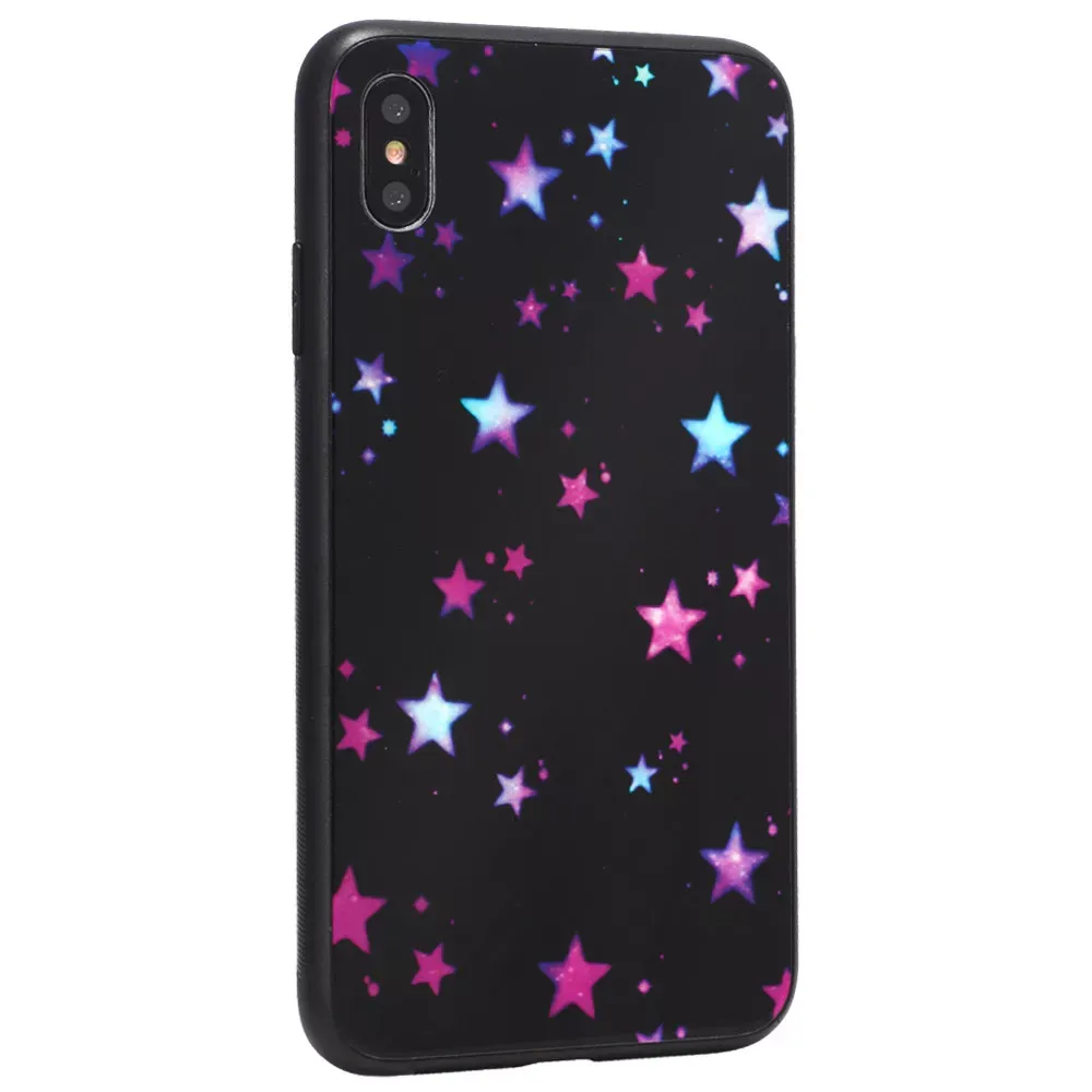 Glass with print TPU Case iPhone Xs MAX — Stars — Различные Apple iPhone Xs Max