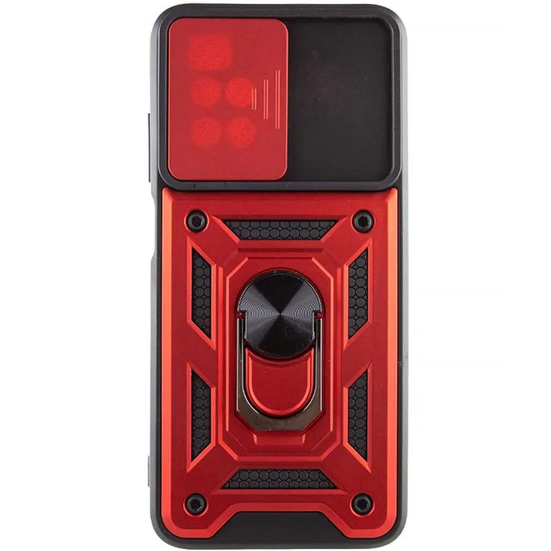 Чохол Ummi Camshield Serge Ring для Xiaomi Poco M4 Pro 5G Червоний / Red — фото 2