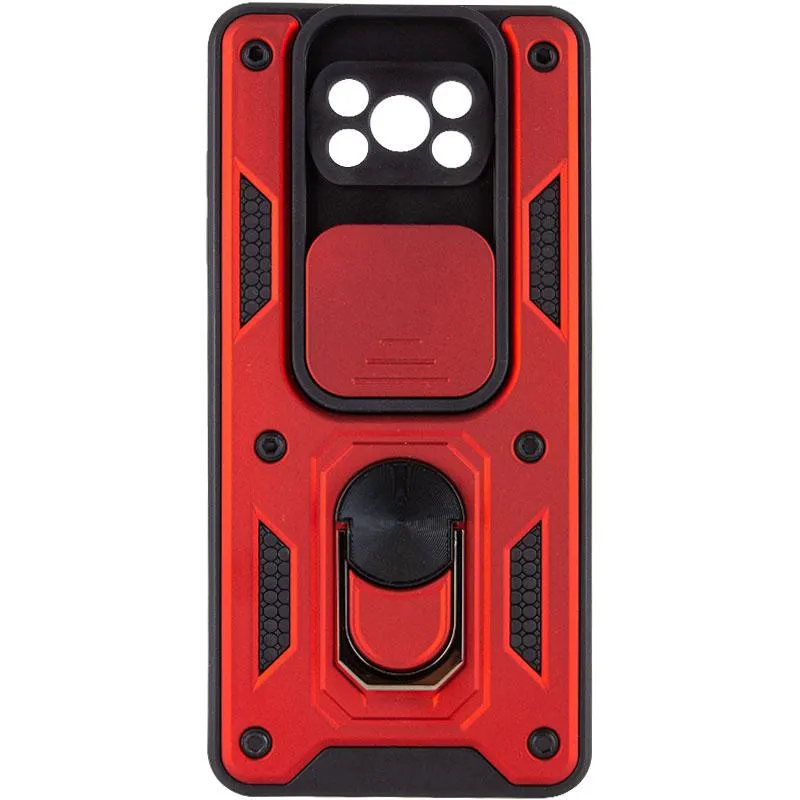 Чохол Ummi Camshield Serge Ring для Xiaomi Poco X3 NFC / Poco X3 Pro Червоний / Red